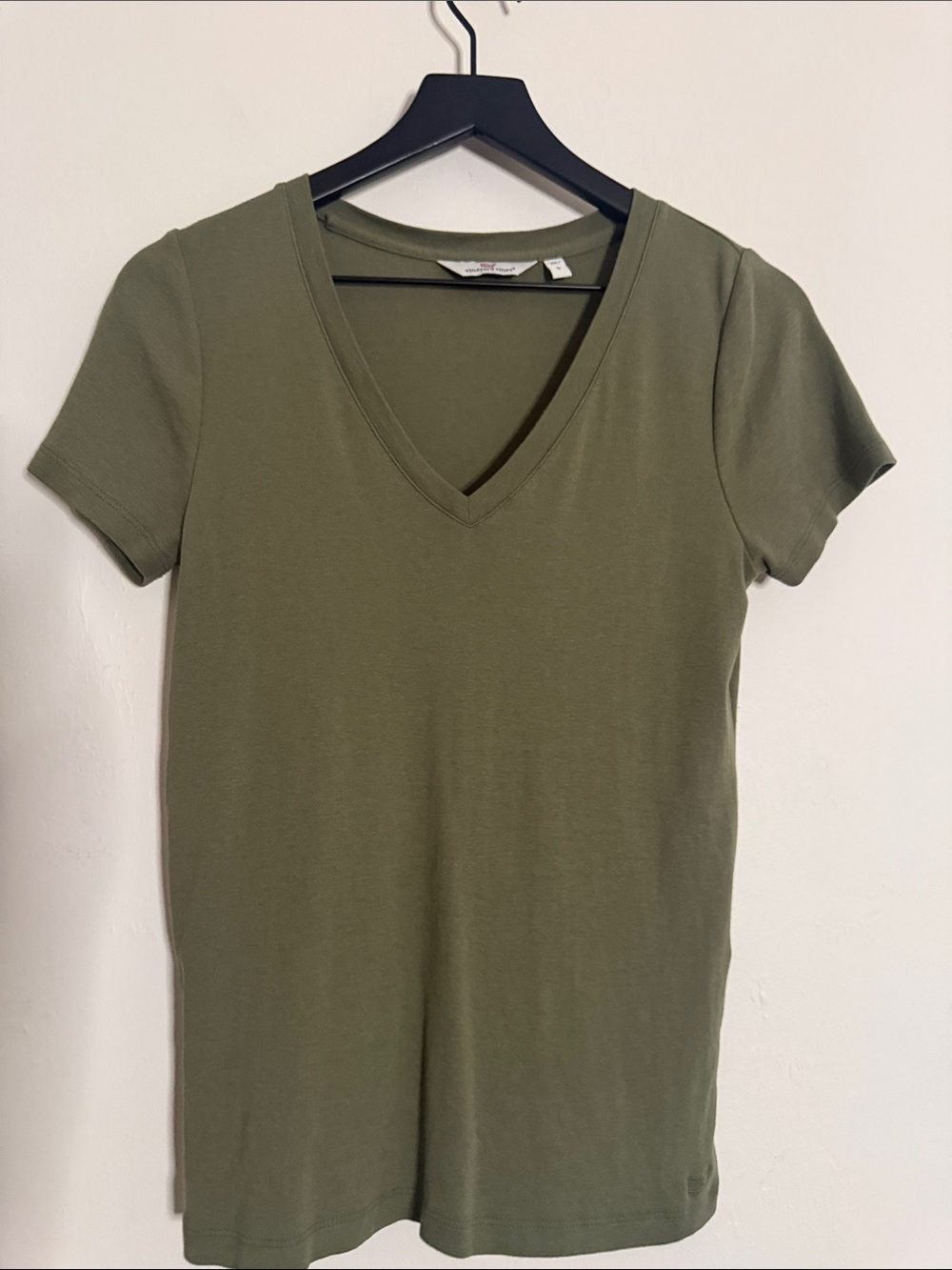 Vineyard Vines Olive V-Neck Short Sleeve Tee